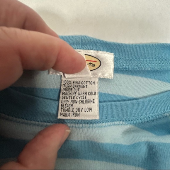 2 for$15 Talbots Light Blue Striped Top - Picture 4 of 9